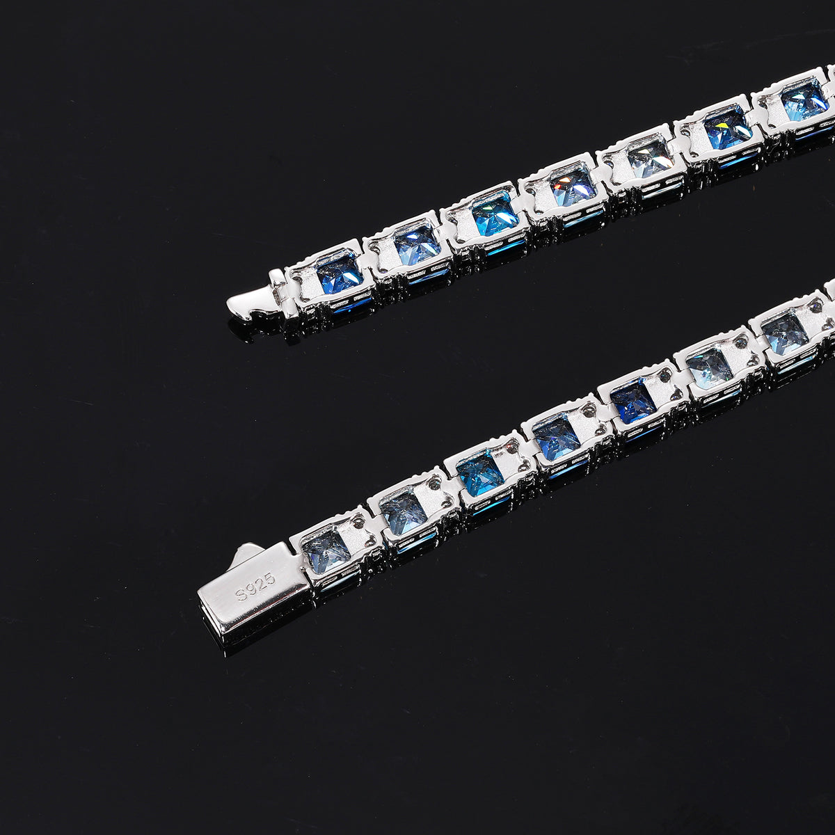 Ombré Blue Tennis Bracelet