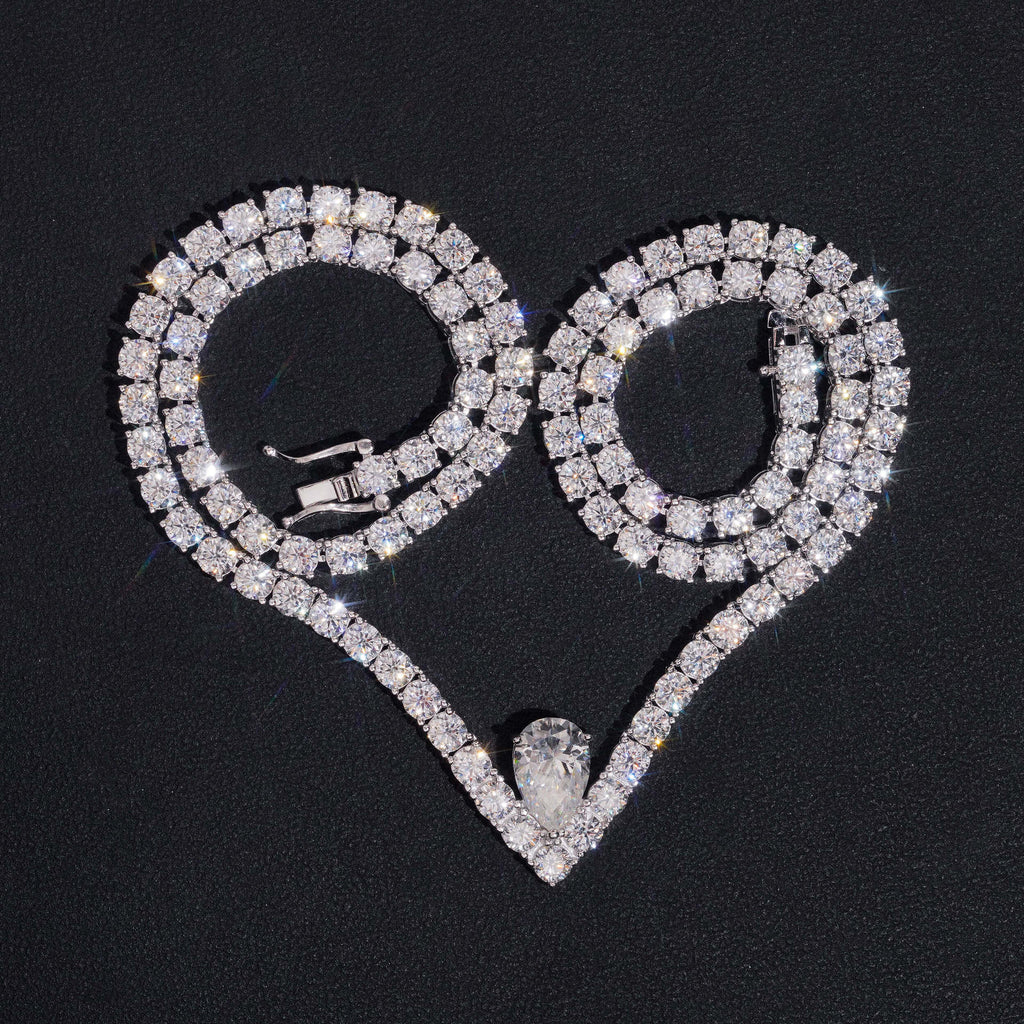 pear drop tennis necklace