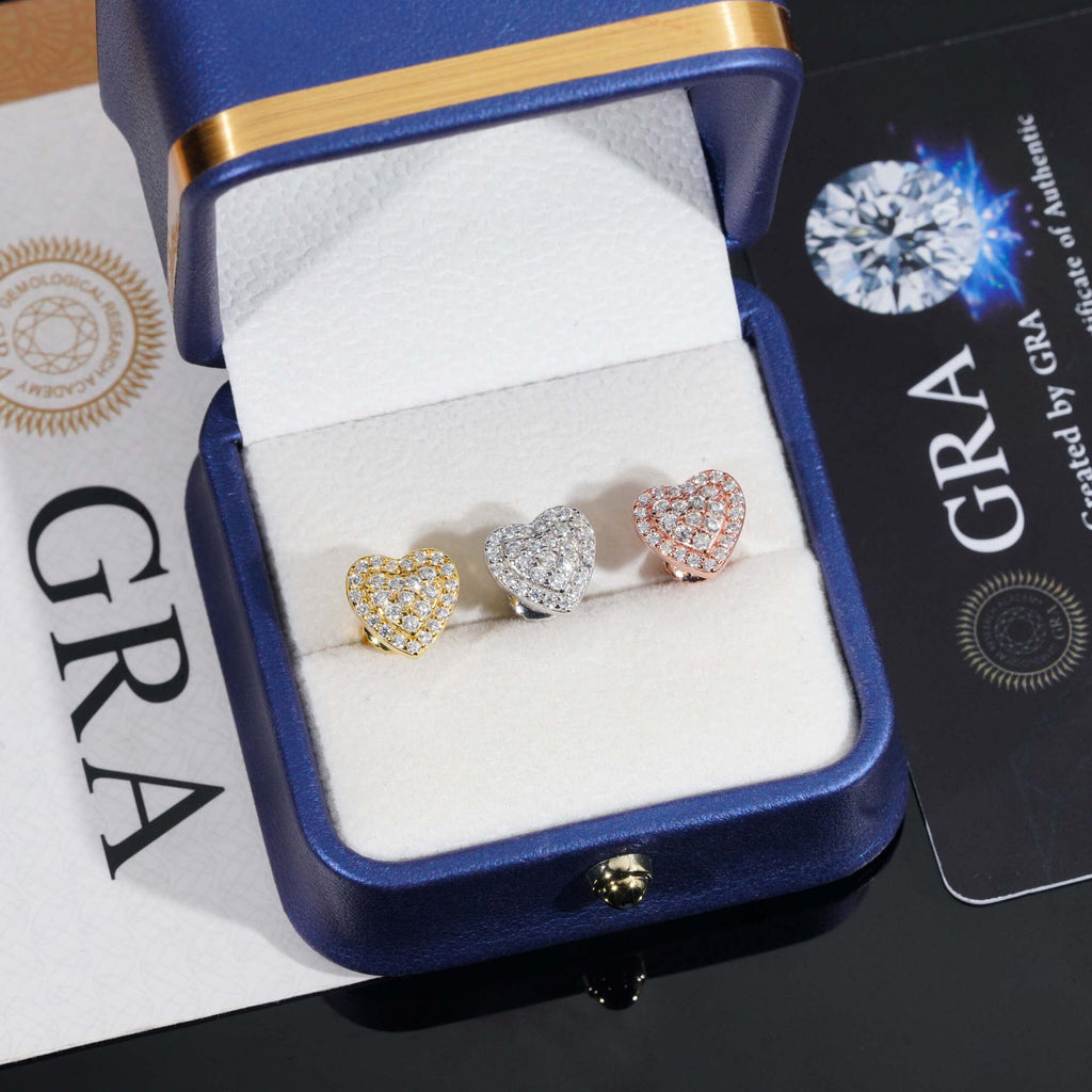 Pavé Heart Stud Earrings