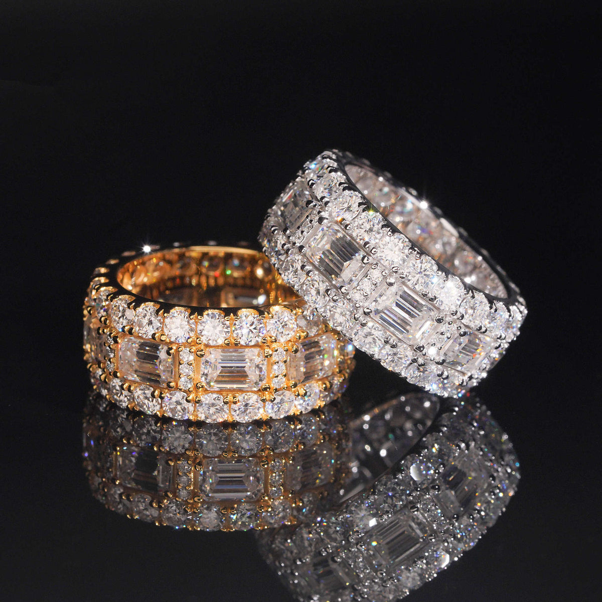 emerald halo eternity band