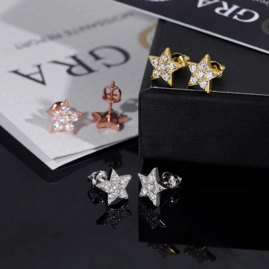 Pavé Star Stud Earrings