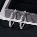 Moissanite Tennis Hoop Earrings