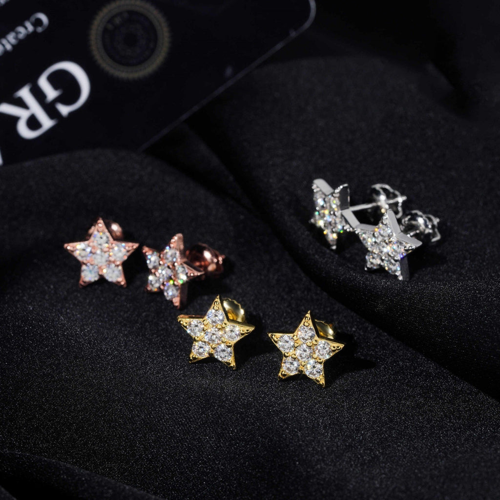 Pavé Star Stud Earrings