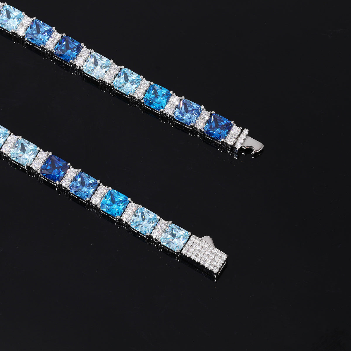 Ombré Blue Tennis Bracelet