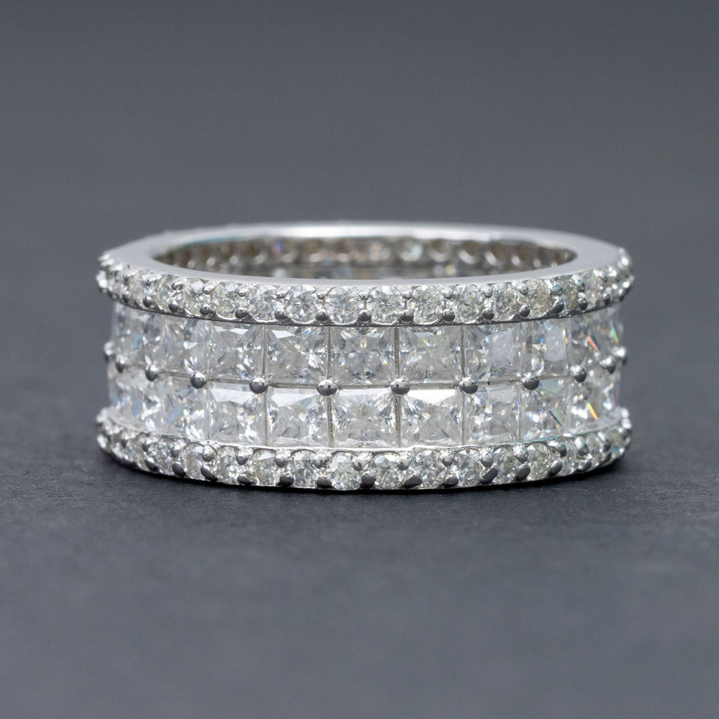 trinity eternity moissanite band