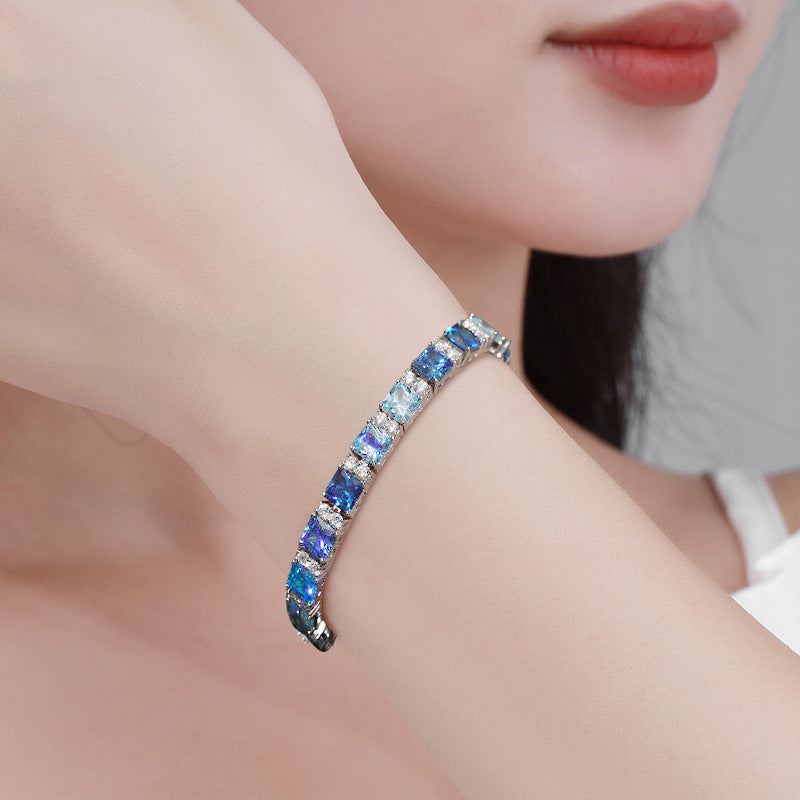 Ombré Blue Tennis Bracelet