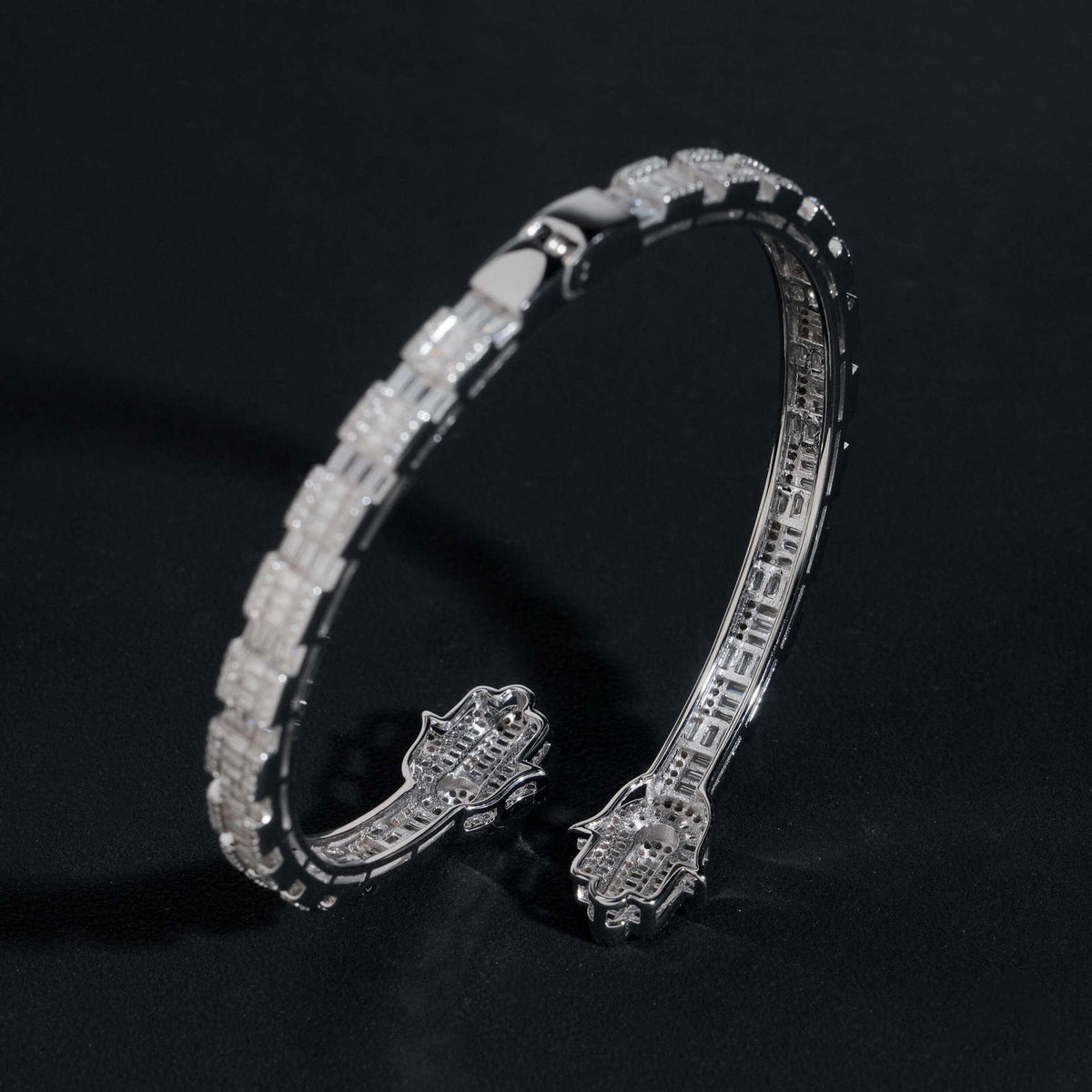 Hamsa Baguette Cuff Bracelet