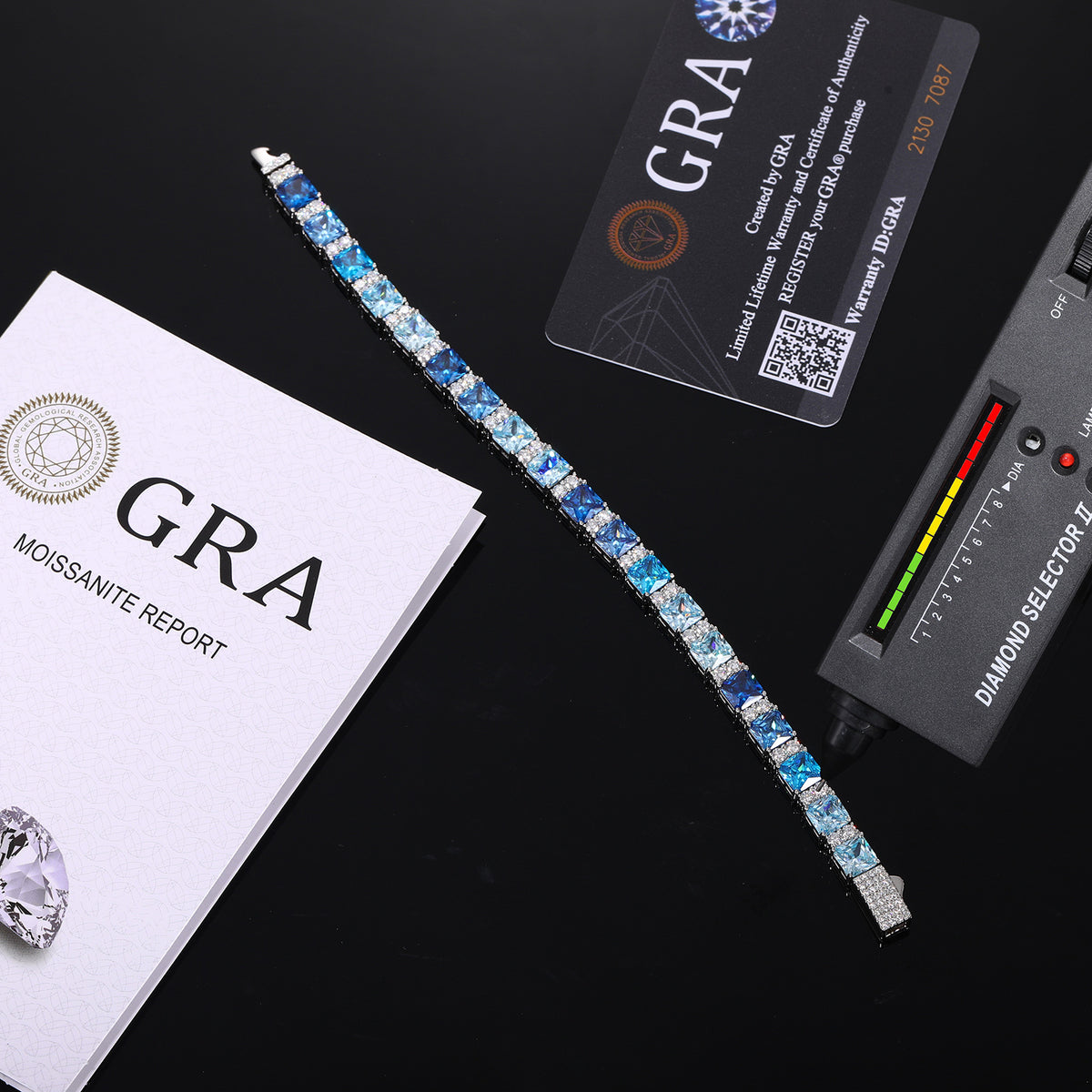 Ombré Blue Tennis Bracelet