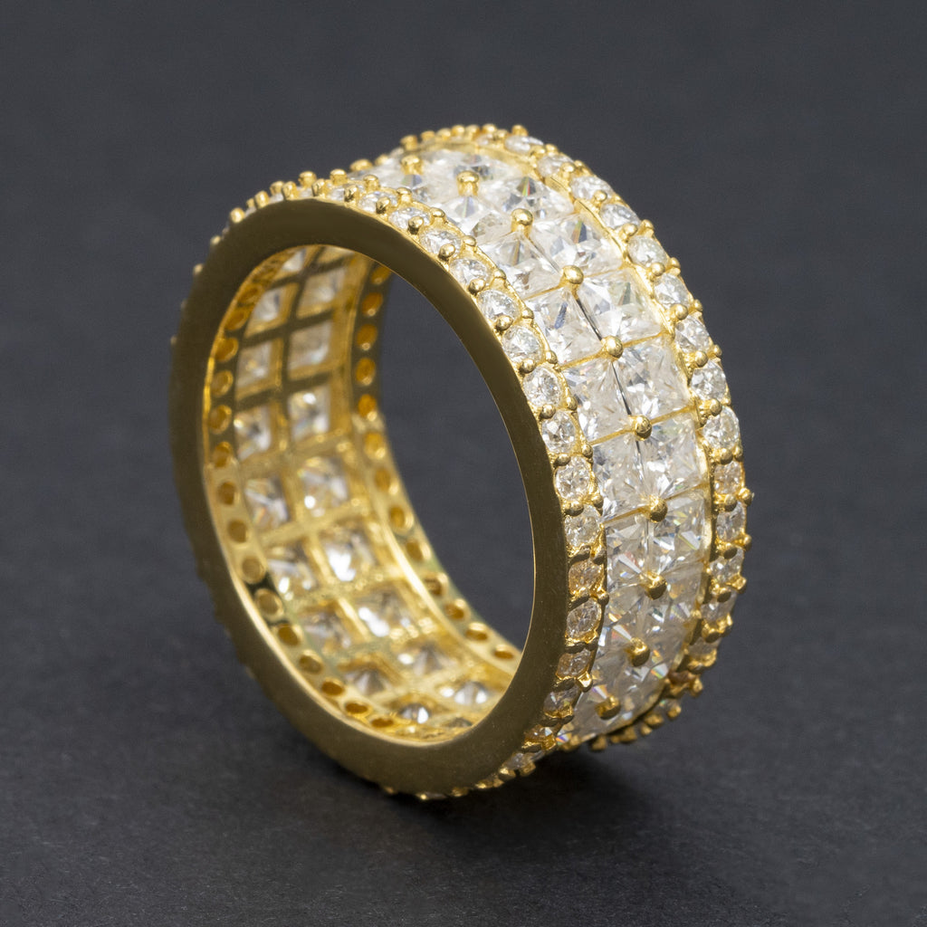 trinity eternity moissanite band