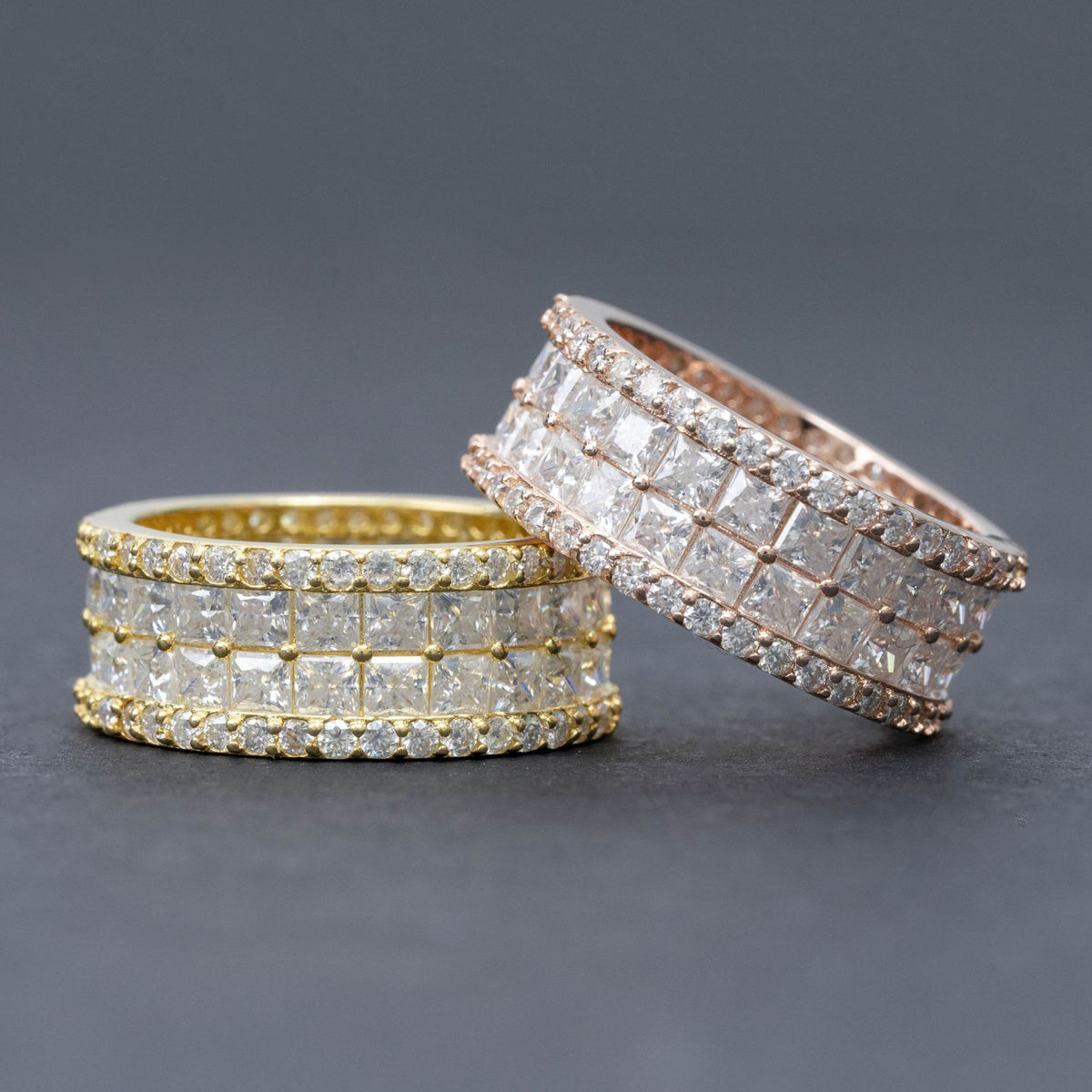 trinity eternity moissanite band